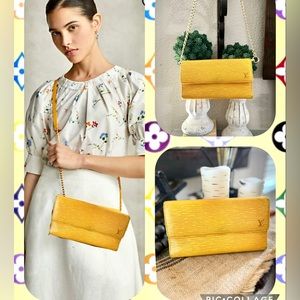 Louis Vuitton Epi Porte Tresor International Leather Trifold Long Wallet